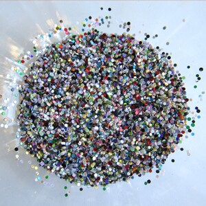 Glitter Mixed Colors 25 grams / .88 ounces / ~1mm / Red, Black, Blue, etc.