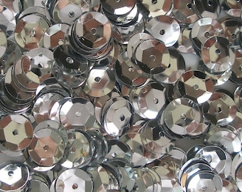Lentejuelas metálicas redondas plateadas de 5 mm ~1.000 / ~10.000 (25% de descuento) piezas [039]