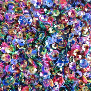 Flowers Sequins 4mm (Small) Gold Wash Flowers Mixed Colors Lustre ~ 500pieces Loose [043]