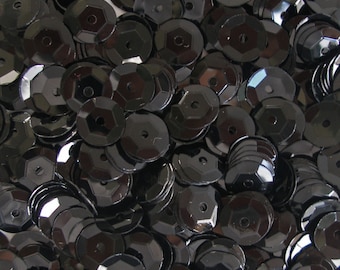 Black 5mm Round Cup Sequins Loose 1,000 pieces