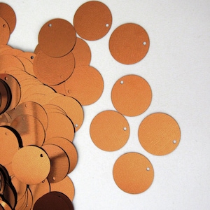 Bronze 20mm Paillettes Sequins Flat Top Hole ~100 / ~500 (25% Off) pieces
