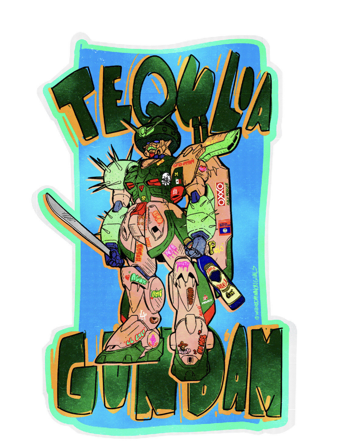 4 Bootleg Tequila Gundam Etsy