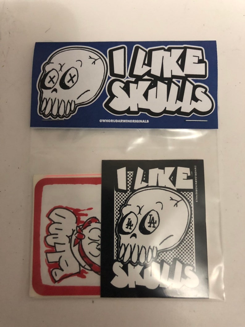 I Like Skulls Sticker Pack Etsy