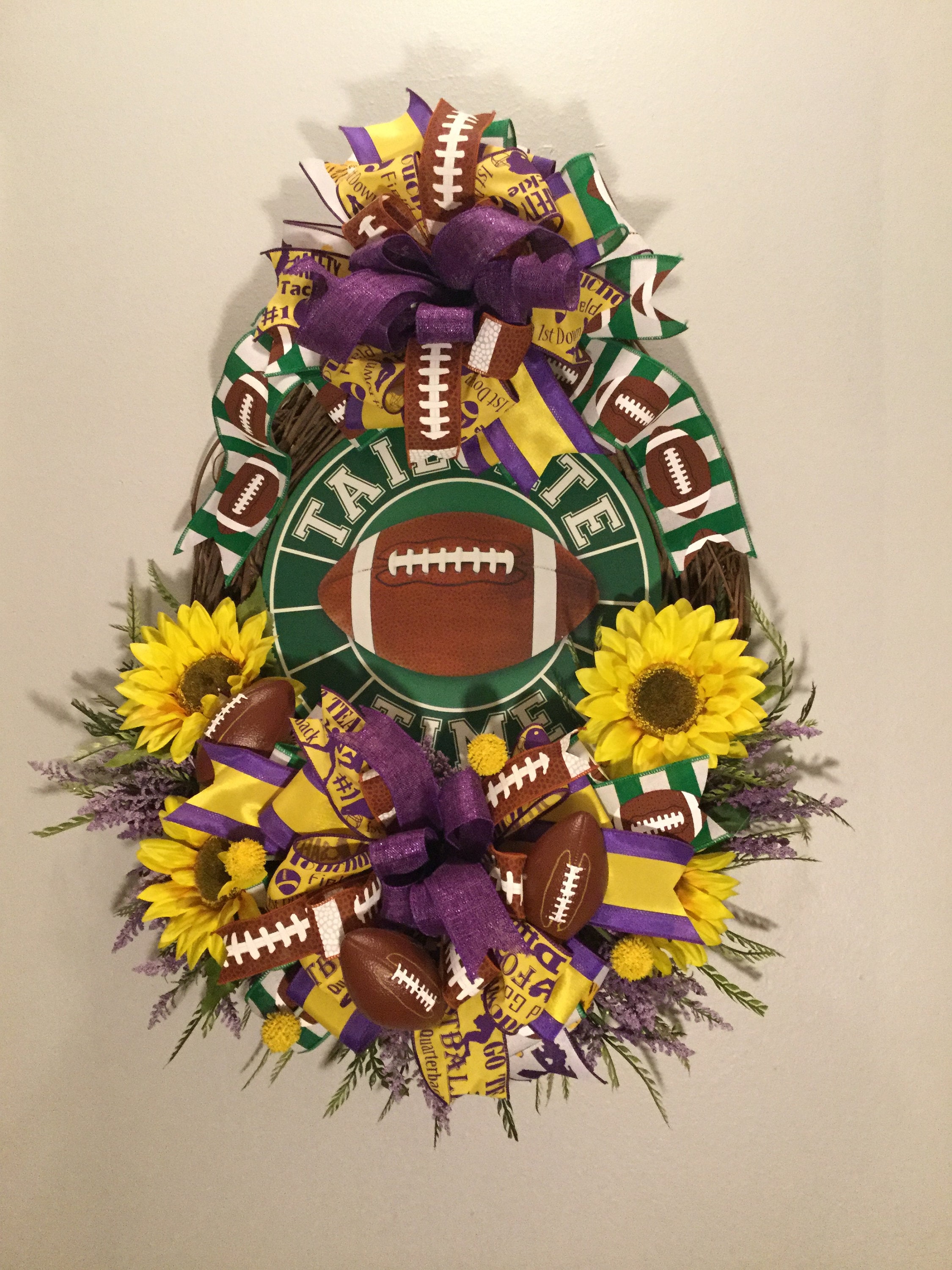 LSU football wreath 'Tailgate Time'