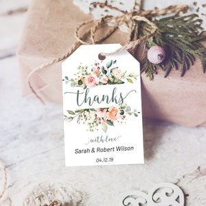 Blush Rose Wedding Tacktagg: Blombukett (Direkt Nedladdning) bild 1