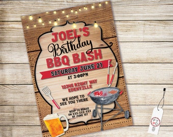 Carte Pour Invitation Barbecue Etsy
