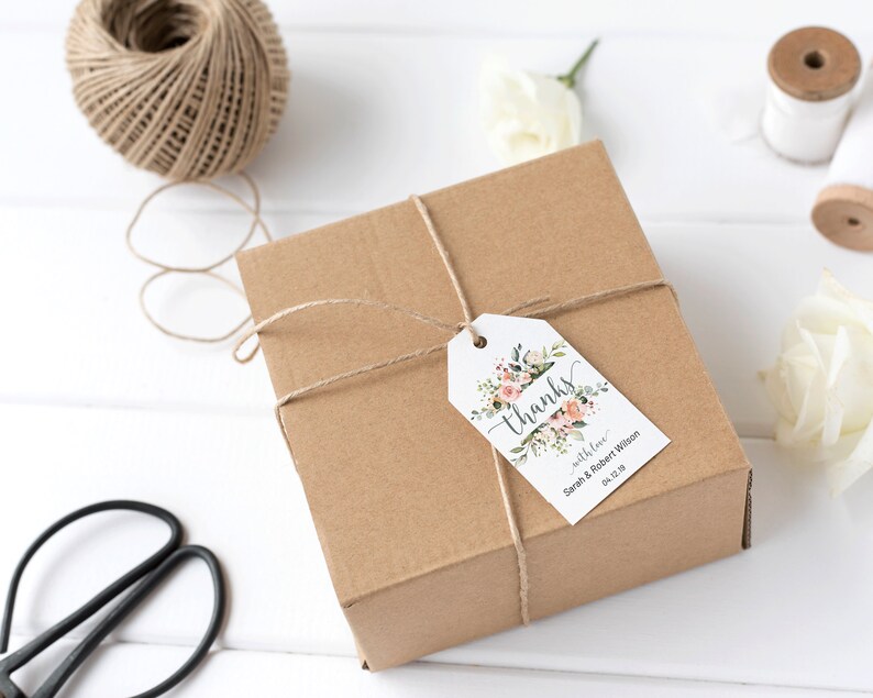 Blush Rose Wedding Tacktagg: Blombukett (Direkt Nedladdning) bild 3