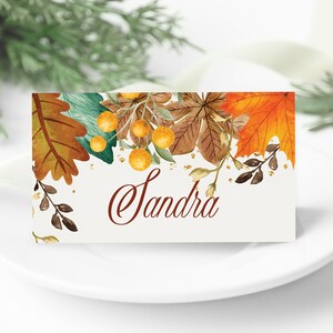 Thanksgiving Invitation Floral Pumpkin Bundle | Welcome Sign, Menu, Placecard, Friendsgiving Dinner image 4