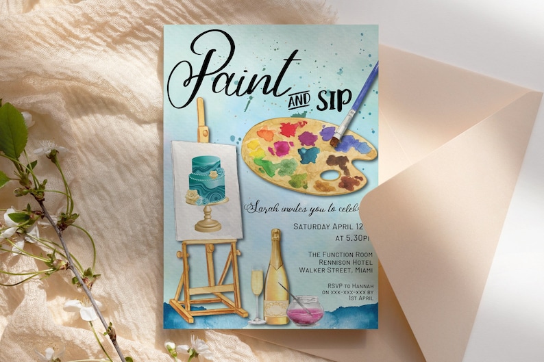 Paint and Sip invite