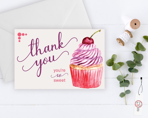 INSTANT DOWNLOAD - Thank You Card, Thank you postcard,Thank yous, Diy thank you card, Sweet thank you, Thank you pdf, Thank you notes