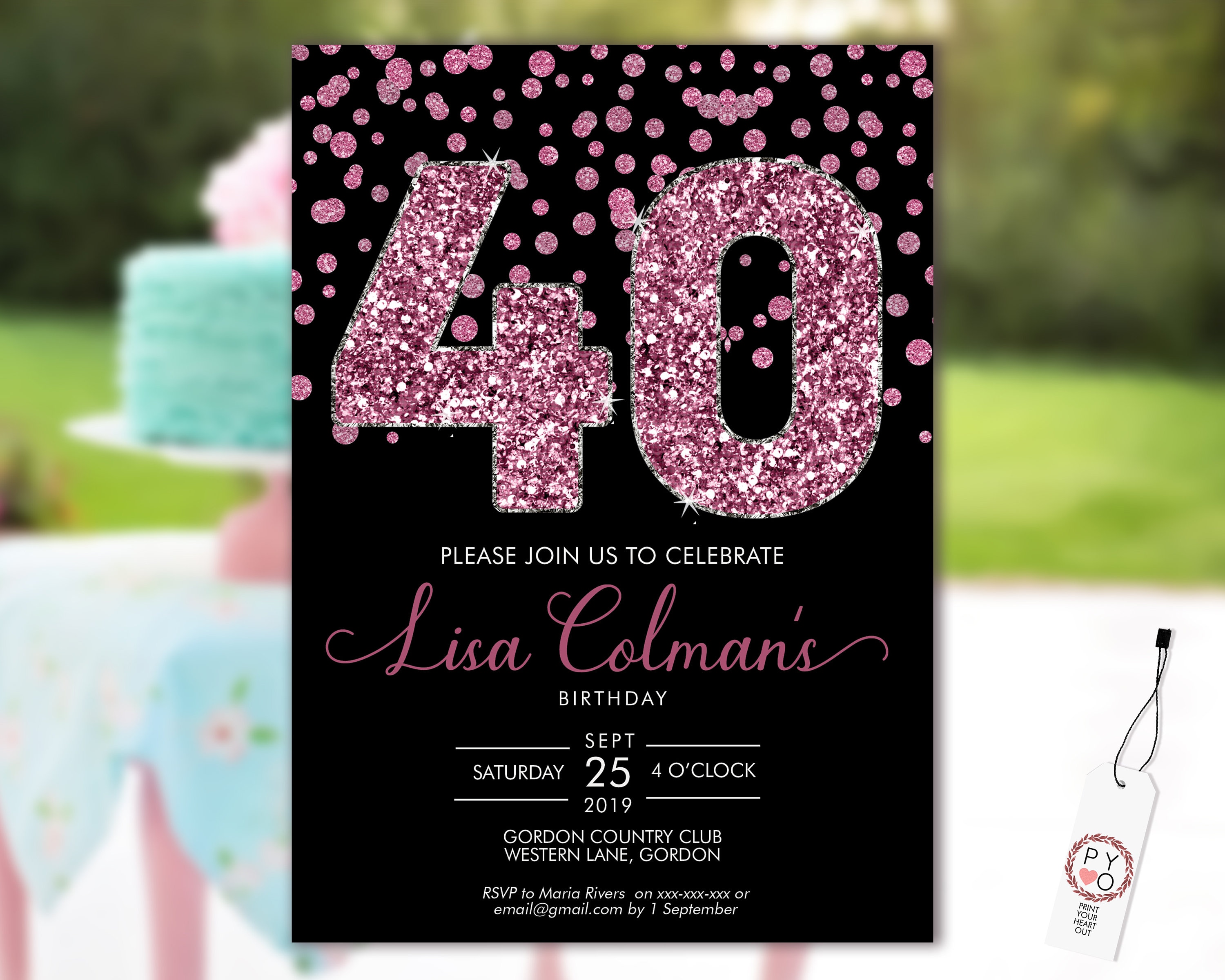 40th-birthday-invite-templates