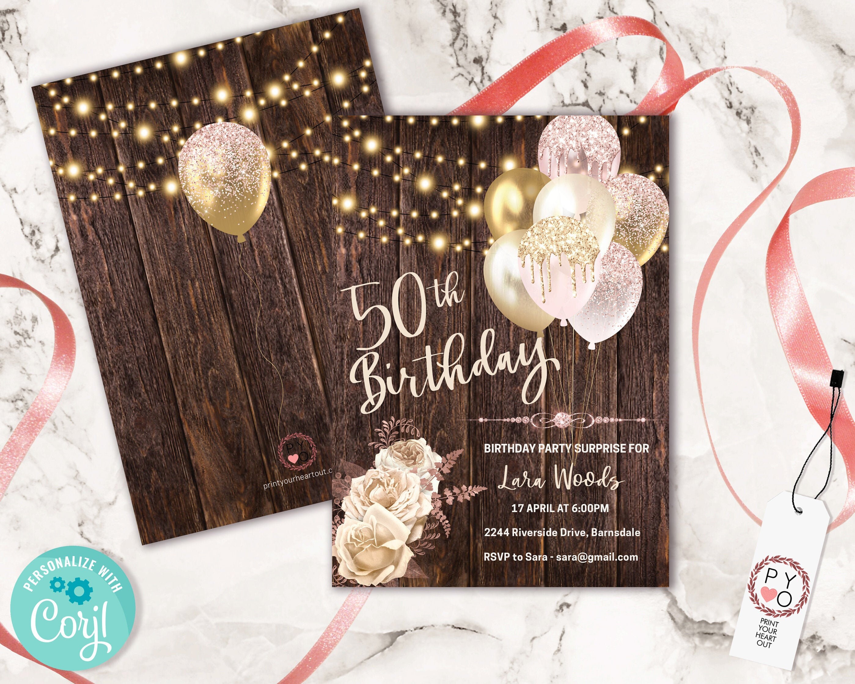 50th-pink-balloons-wood-birthday-invitation-printable-etsy