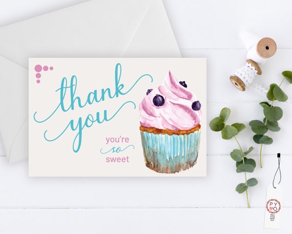 INSTANT DOWNLOAD - Thank You Card, Thank you postcard,Thank yous, Diy thank you card, Sweet thank you, Thank you pdf, Thank you notes