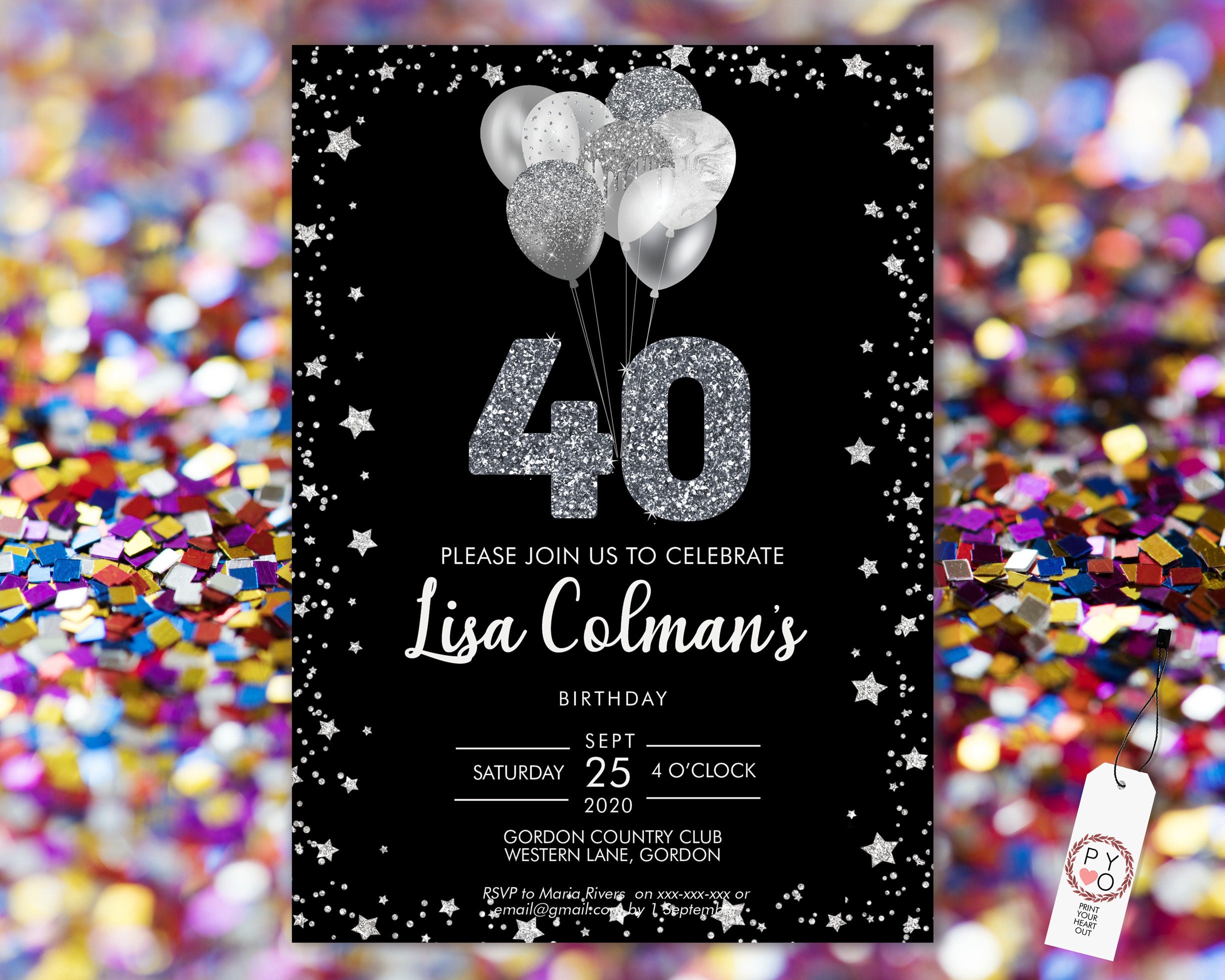 diy-40th-birthday-balloons-invitation-printable-template-black-silver