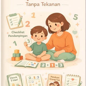 E-book z matematyki w języku indonezyjskim dla 5-latków, 7-dniowy przewodnik dla rodziców