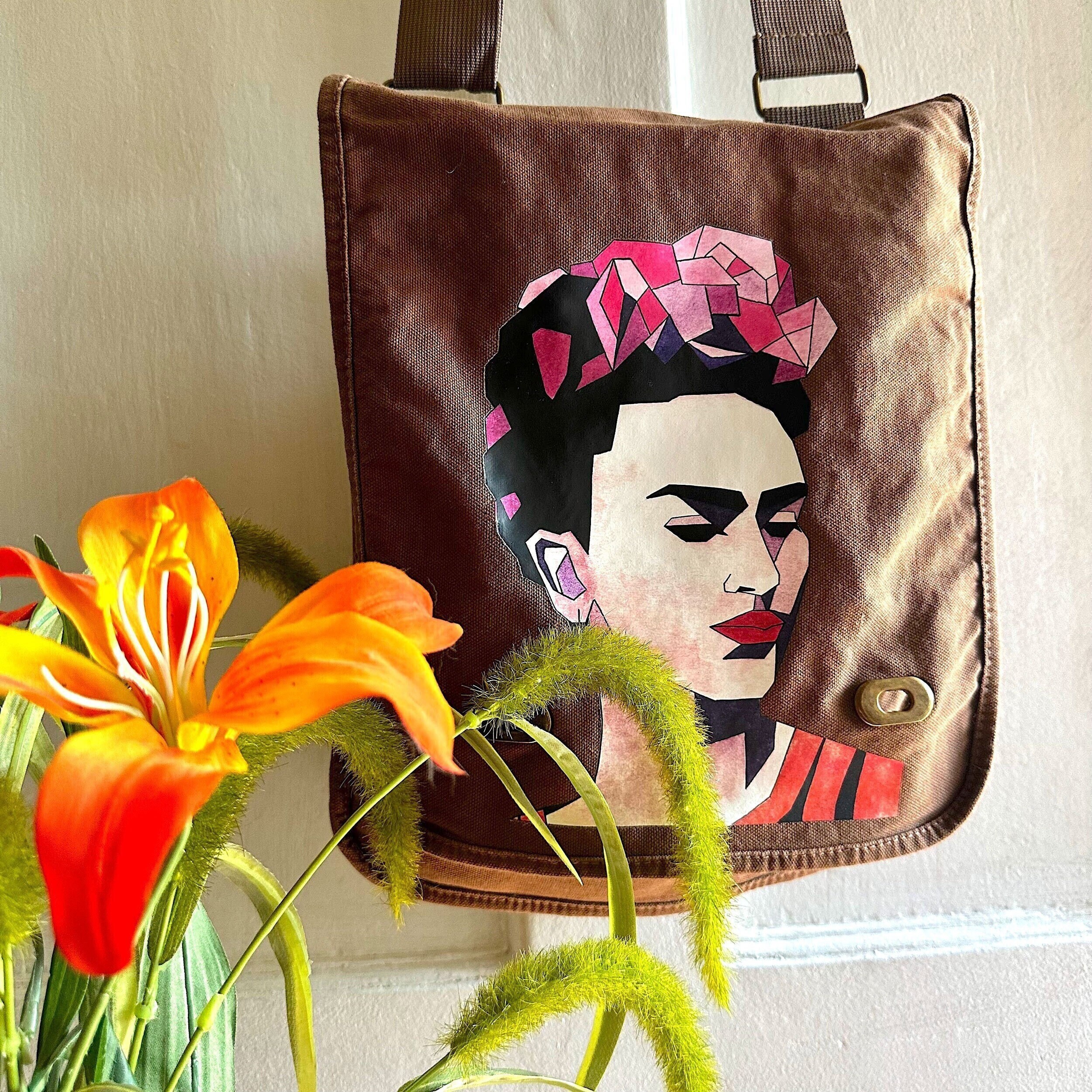 Frida Inspired Bag Crossbody Shoulder Messenger Bag Brown Java ...