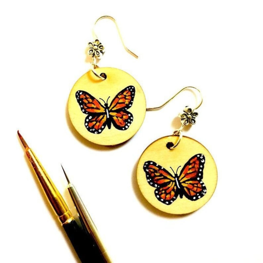 1 Par De Pendientes Con Forma De Mariposa, Diamantes De Imitación, Decoración De Cristal, Huecos, Antioxidantes, Antialérgicos Compra Barata En