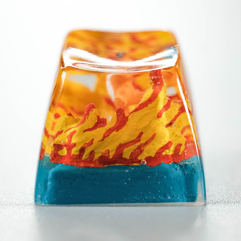 Pokemon Charmander Keycap Fanmade keycap handmade resin artisan Cherry MX keycap