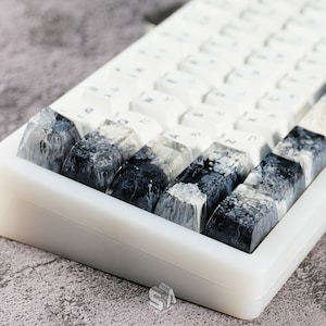 Black and White God Creation Resin Keycap | Artisan Keycap Handmade Cherry Keycaps | Cherry MX Mechanical Keyboard