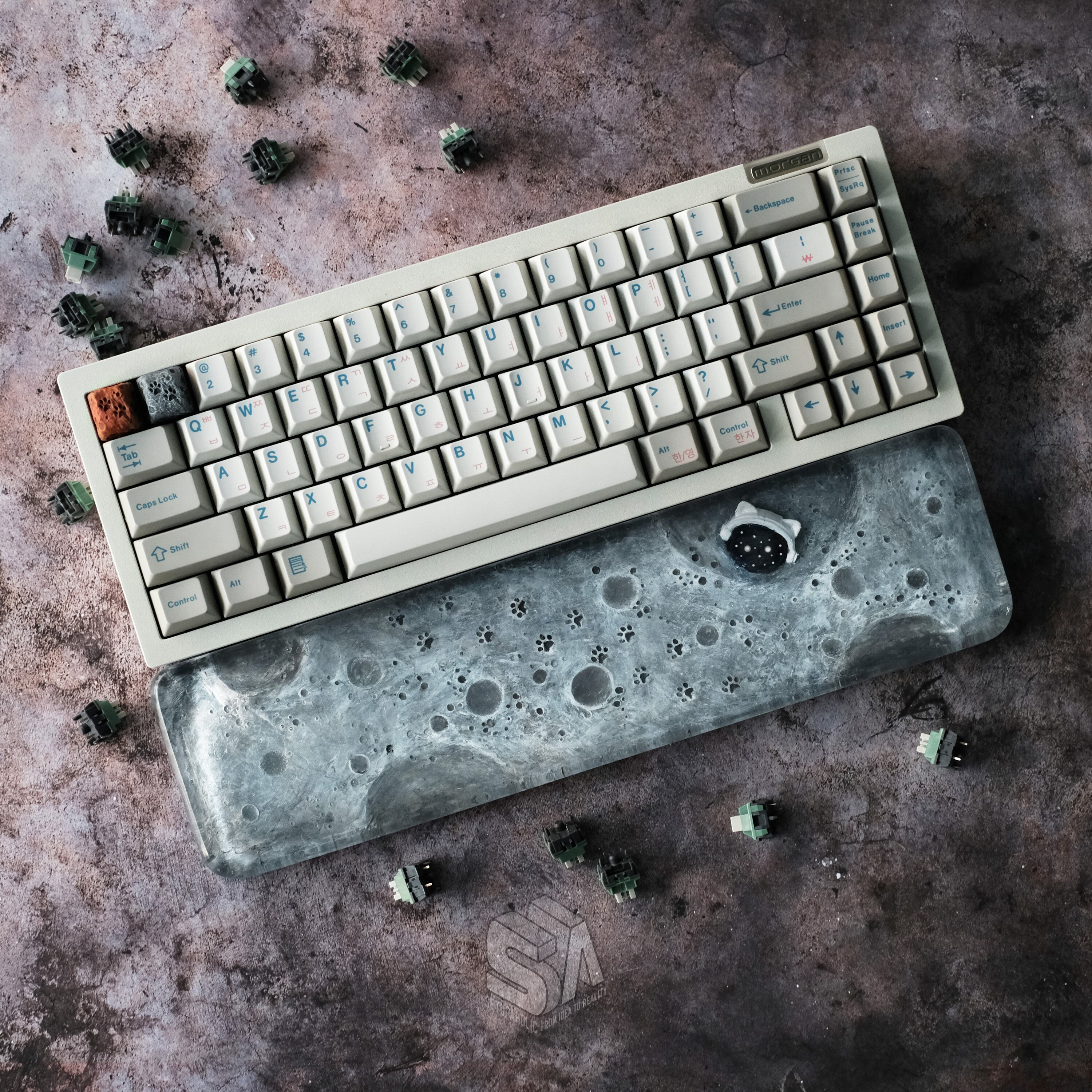Moon Landing Keyboard Wrist Rest Resin TKL Wrist Rest GMMK Etsy