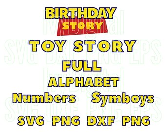 Download Toy Story Font Svg Toy Story Alphabet Svg Toy Story Letters Svg Numbers Toy Story Birthday Decor Party Svg Png Dxf Cut Files Cameo Cricut Free Font Free 25971 Free SVG Cut Files