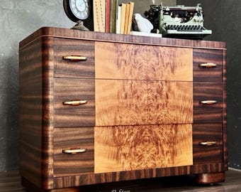 Art Deco Vintage Dresser, Bureau, Sideboard, Credenza, Buffet, TV stand, Restored