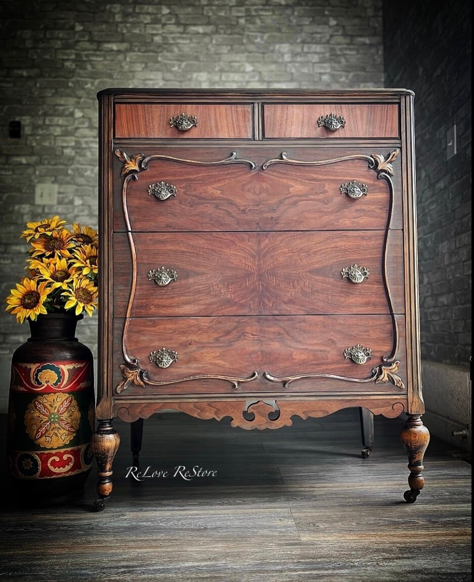 Vintage tallboy chest of drawers outlet
