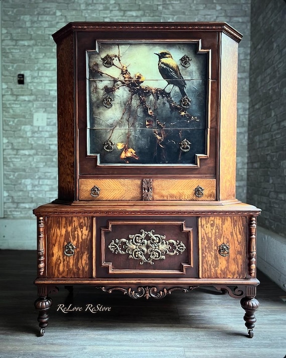 dark brown antique dresser SOLD OUT***Vintage Dresser/Chest/Tallboy/Tall Dresser/Rustic/Stained/Natural wood/Brown/Restored/Refinished Select Size:EU52/US42 inspired decor styles Name:Bm308083 Satin Bridesmaid Dresses丨Azazie Australia
