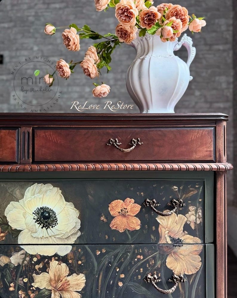 SOLD Out***refinished Vintage Dresser/lowboy/chest of Drawers/antique ...