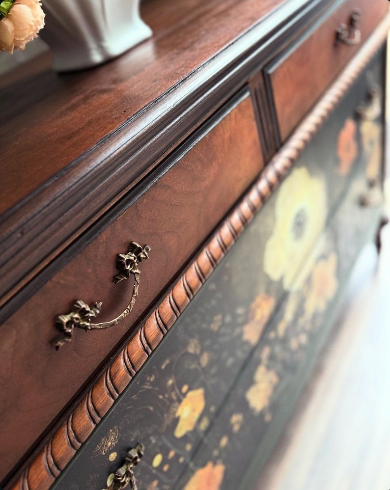 SOLD Out***refinished Vintage Dresser/lowboy/chest of Drawers/antique ...