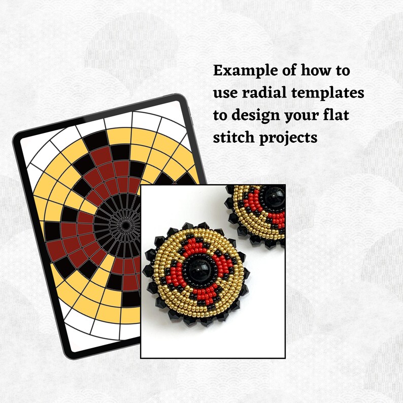 Radial Beading Templates for Tablet, Procreate, Ibispaint X, Beading