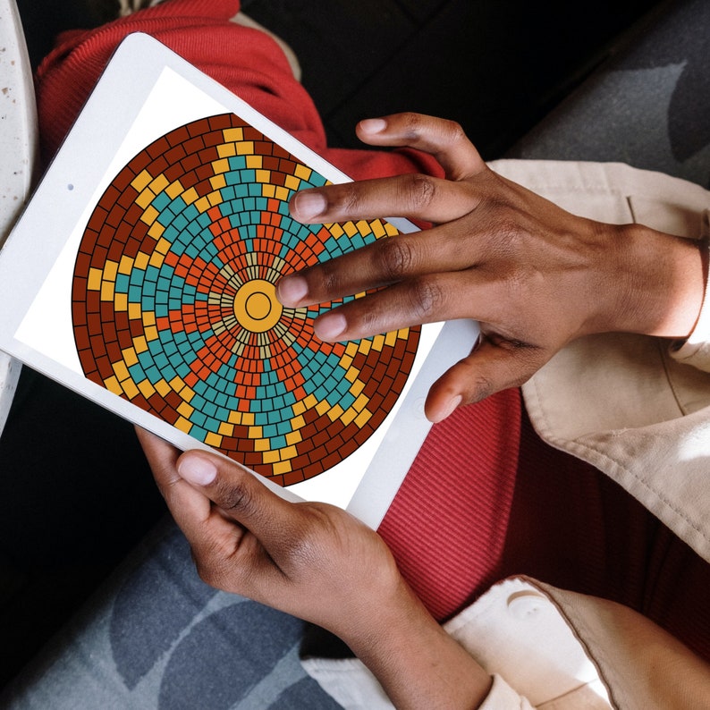 Radial Beading Templates for Tablet, Procreate, Ibispaint X, Beading