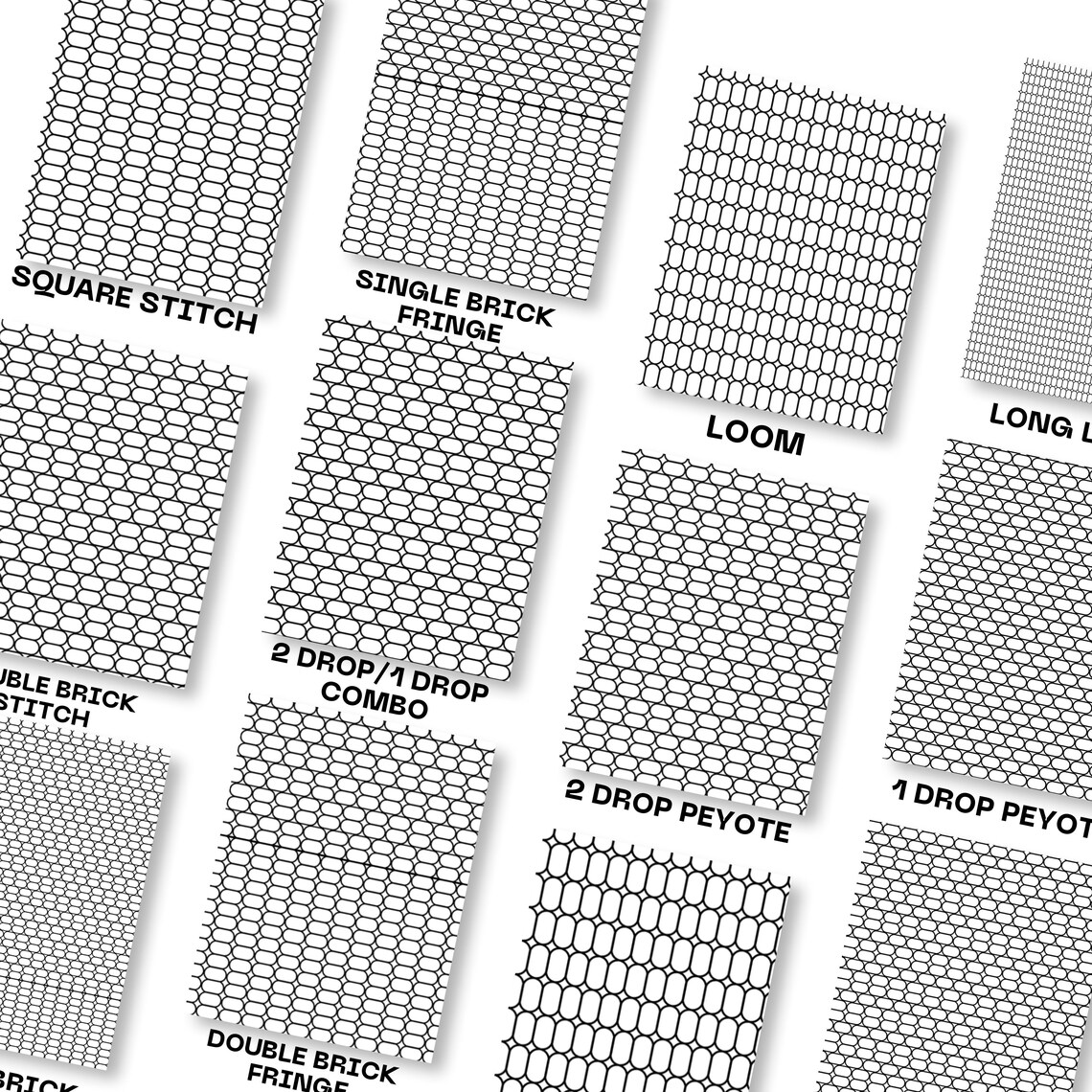 BUNDLE Full Page Beading Templates for Tablet, Procreate, Ibispaint X