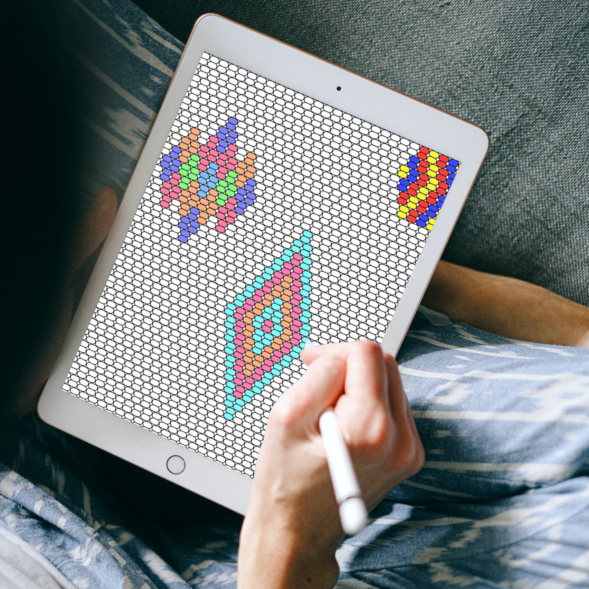 BUNDLE Full Page Beading Templates for Tablet, Procreate, Ibispaint X