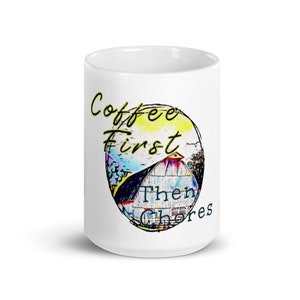 Farm coffee mug, country coffee drinker, barn coffee cup, coffee cup for farmer, farm fresh, gift for farmer,