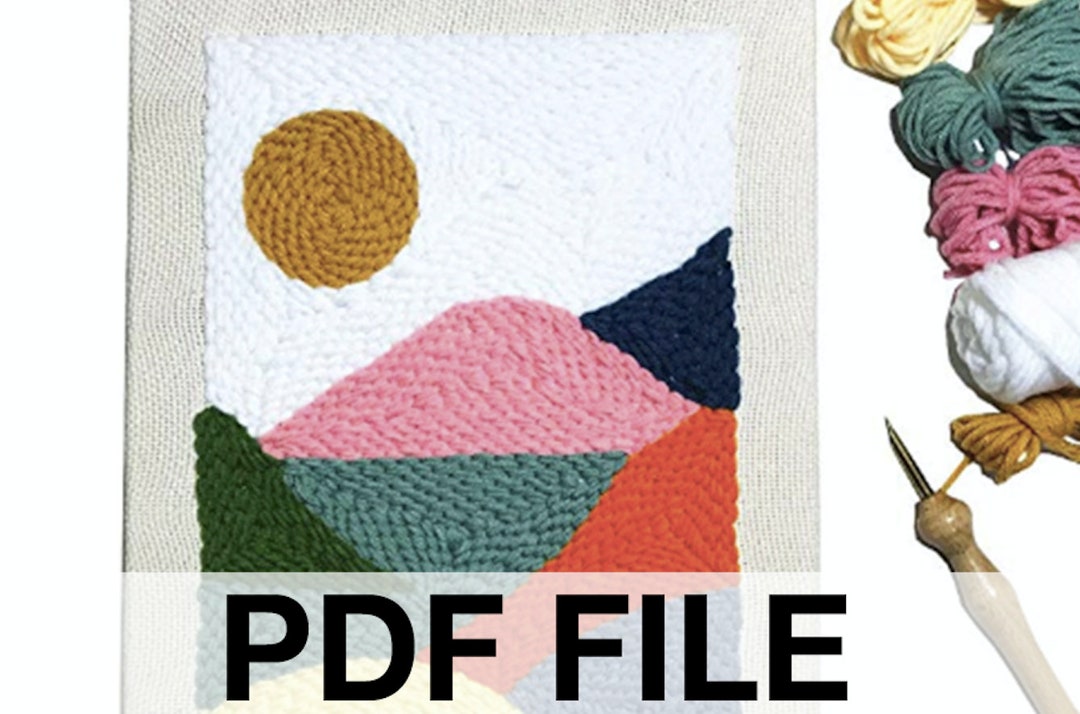 PDF FILE / Punch Needle Sunrise Pattern / Punch Needle Design / Hoop ...