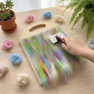 Tabla para mezclar fibras Hand U Journey, herramienta para hacer arte con fibra de lana