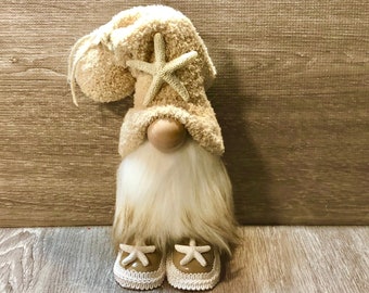 Sandy Beach Gnome: Handmade Starfish Decor