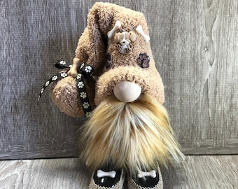Dog Bones Lover Gnome: Handmade Tiered Tray Decor