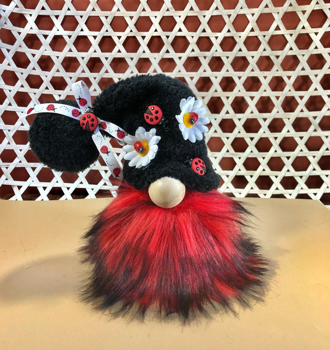 Ladybug gnome ladybug daisy gnome spring gnome tiered  etsy Ladybug gnome ladybug daisy gnome spring gnome tiered  etsy