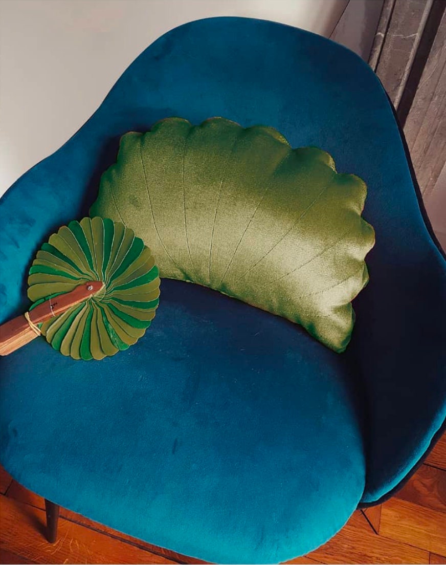 Coussin Olive Coquillage