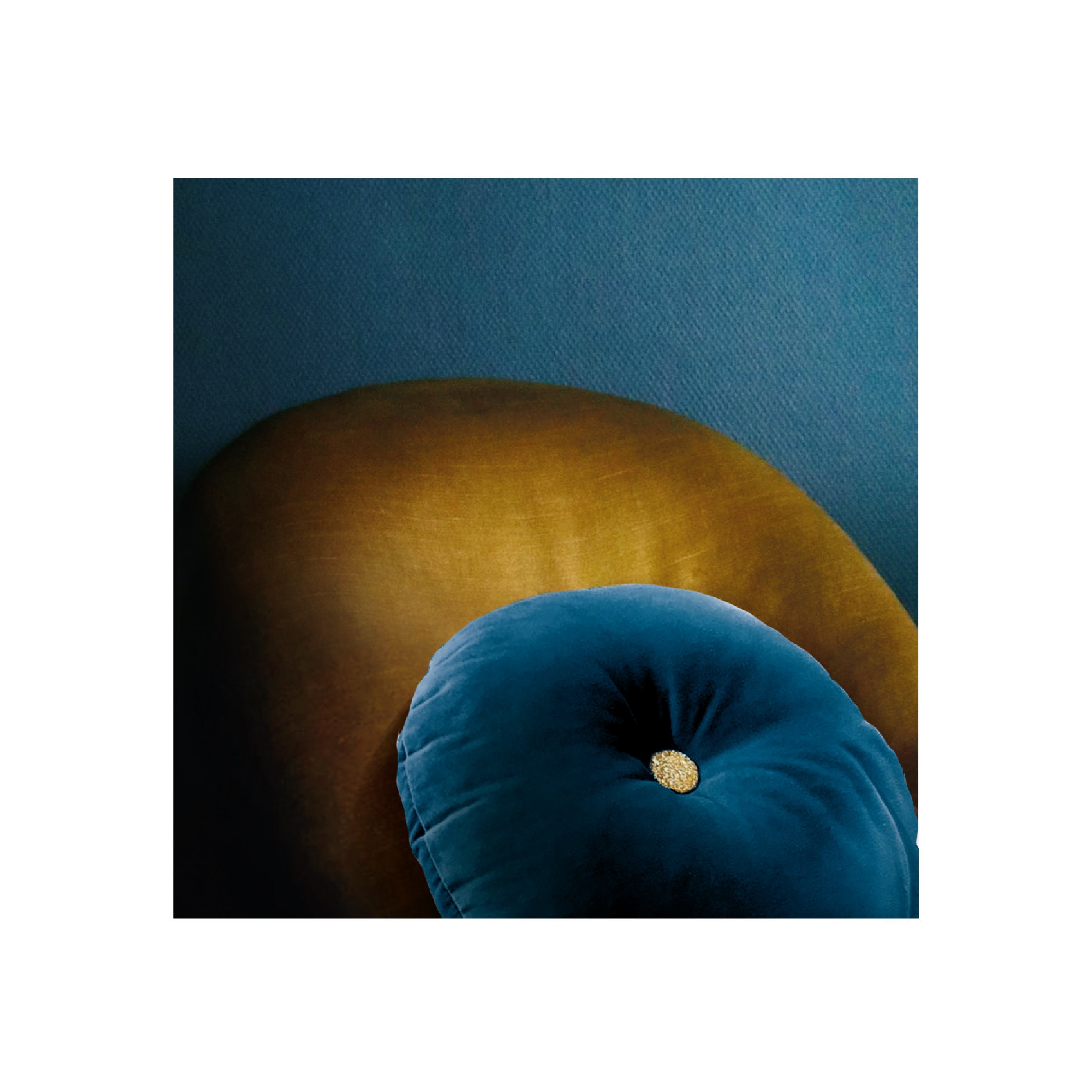 Coussin Glitter' Bleu Canard