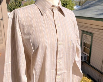 Vintage Mervyn's Men's Button Shirt Size 16 1/2 White 