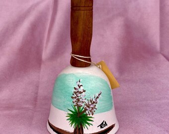 Details about   Vtg Hand Painted Southwestern Tesa Old Town Bell Pottery Copper Cactus Ornament
