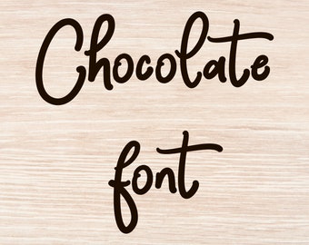 Chocolate font Chocolate svg script Chocolate font for Cricut Handwritten Font for Printable Chocolate alphabet Chocolate numbers Font otf
