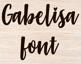 Wedding lettering Swirly font Script font Digital download Swash font Cricut font Calligraphy font Wedding font Download font Gabelisa otf