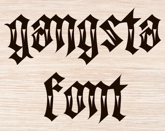 Tattoo font Gangsta font Cursive font Calligraphy font Handwritten font Cursive alphabet letters Cursive font for Cricut Font svg Font otf
