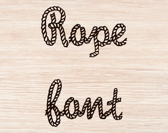 Rope font Rope letters Rope numbers Rope letter Rope monogram Font for Cricut Font for Silhouette Rope alphabet Rope font otf Rope font svg
