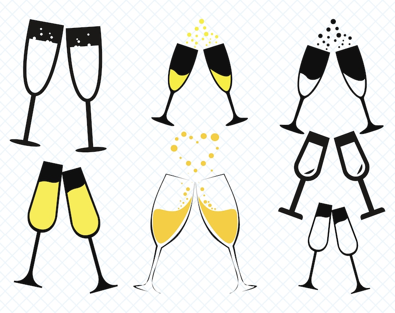 Champagne svg Champagne glasses Yellow wine svg Wine glass svg Wine glasses svg Wine glass cut file Champagne glass svg Wineglass svg file