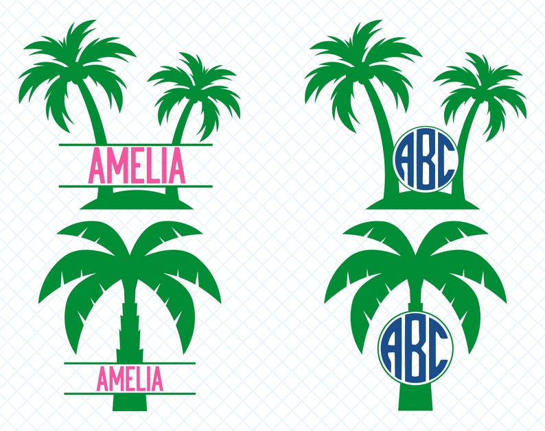 Download Palm Svg Palm Tree Monogram Svg Palm Tree Monogram Eps Png Etsy